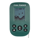 Portable Fish Finder & Wired Sonar Sensor Fishfinder Depth Locator with Fish Size, Water Temperature, Alarm Transducer, Dot Matrix 100m Range