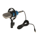 Condenser Microphone Mic Sound Studio Speech Recording Dynamic with Shock Mount Windshield Sponge Foam Cover BM700 Blue