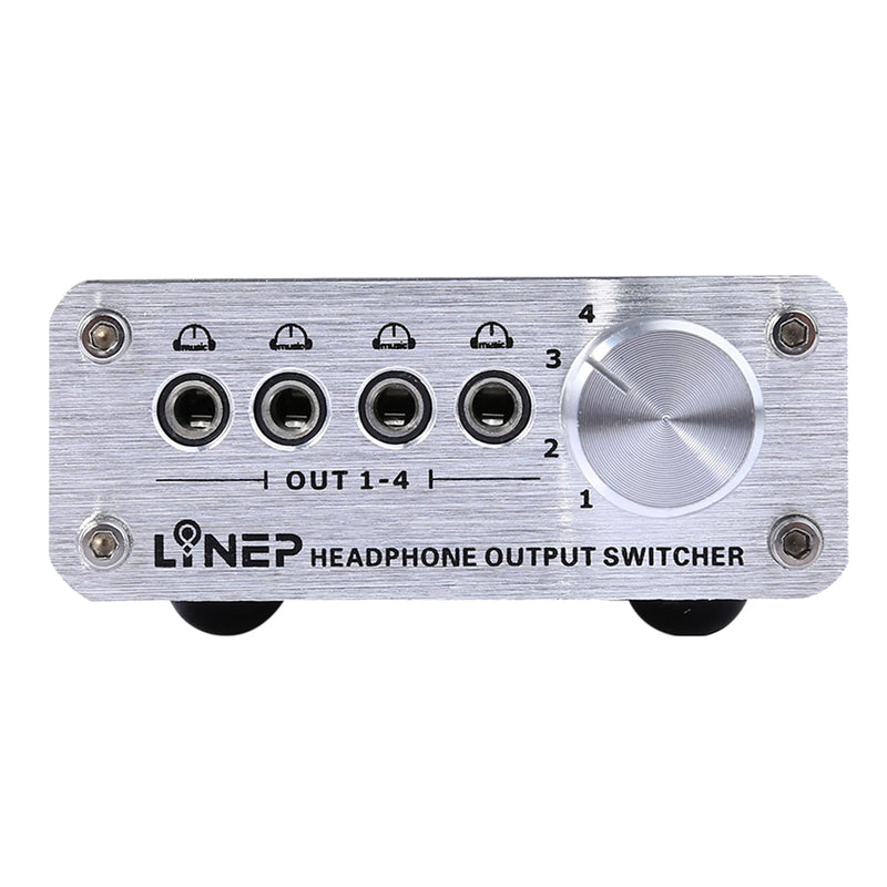 Audio Signal Selector Headphone Audio Output Switch With 4 Inputs And 4 Outputs