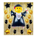 Graduation Balloons Kit- Black Gold Party Decorations Supplies Grad Ornament