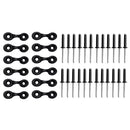 12 Kayak Pad Eyes & 24 Tri Rivets For Kayak Boat Fishing Rigging Bungee Kit