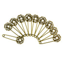 Hot Wholesale 10pcs Filigree Flower Brooches Blank Pins DIY Jewelry Findings