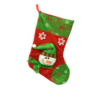 Kids Favour Christmas Sock Fashion Splicing Pattern Snowman Stocking Decoration