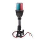 12V Marine Boat Three-Color Red Green White LED Anchor Light Stainless Steel