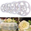 6pcs Plastic Fondant Rose Mold Cake Decorating Mould Kitchen Supply 5-10cm