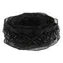 1 Yard Black Glass Beads Beaded Chain Ribbon Trim Applique for Sewing Crafts DIY