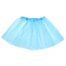 Kids Girls Polyester Princess Series Glitter Star Pattern Tutu Ballet Dress 28 CM 2-7YRS Lake Blue