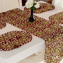Home Cafe Table Decoration Charms Table Runner Cutwork Embroidered Flower With Tassel Decor 40cmx150cm Coffee