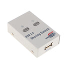 2 Port USB 2.0 Auto Sharing Switch Hub For Printer Scanner Computer Keyboard