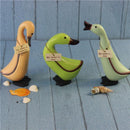 3xRustic Style Duck Lovely Nautical Wooden Duck Set Photo Prop Table Shelf Dislpay Home Decoration