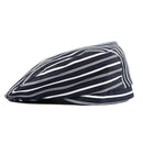 Fashion Unisex Chef Hat Catering Baker Cook Duckbill Beret Golf Cap Blue White Stripes