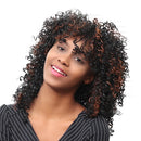 17inch Short Fashion Woman Fluffy Shaggy Afro Curly Hair Wigs Synthetic Fiber Wig Shaggy Multi Color