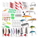125x Fishing Lure Set Kit Lots Fishing Lures Baits Supplies Terminal Tackle with Free Tackle Box