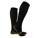 1 Pair of Unisex Nylon Copper Anti-Fatigue Compression Support Socks XL/XXL Black
