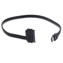 Power Esata to Sata Cable Dual Power USB 12/5V to 7+15Pin For 2.5/3.5" HDD Black