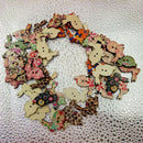 Pack of 100 Colorful Rabbits Shape Wooden Buttons Embellishment for Sewing and Crafts