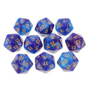 10pcs 20 Sided Dice D20 Polyhedral Dice for Dungeons and Dragons Game Role Playing Game Blue High quality