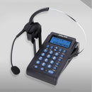 HT582 LCD Display Telephone With Corded Headset Call Center Phone Dial Pad