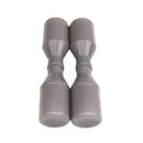 Double Shaker Rattle Shaker Percussion for Instrument Accompaniment Gray 6.69x3.15x0.16inch
