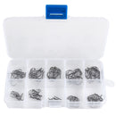 100pcs High Carbon Steel Carp Fishing Hooks Barbed Curve Shank Hooks 3-12