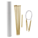 9Pcs Wooden Knitting Needles Circular Crochet Hooks Crocheting Notions Tools