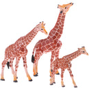 Model Simulation Giraffe Figure Toy Playset Include Giraffe Mother,Giraffe Dad and Giraffe Baby
