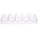 Stackable Acrylic Clear Poker Card Game Chip Tray 100 Chips Holder No Lid