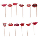 12 Pieces Photo Booth Props Wedding Bachelorette Party Mask Photobooth Prop