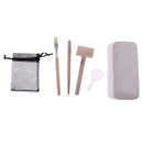1 Set Natural Stone Dig Out Unearth Discover Toy with Digging Tools Brush Magnifying Glass