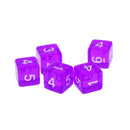 Purple Multi Sided Dice Set of 5 D6 Dungeons & Dragons TRPG Game Roleplay