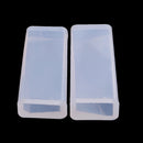 2 Pieces Clear Rectangle Silicone Mold DIY Resin Jewelry Pendant Necklace Molds