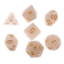 7PCS Polyhedral Dice 16mm D20 D12 D10 D8 D6 D4 for Dungeons & Dragons Table Games White