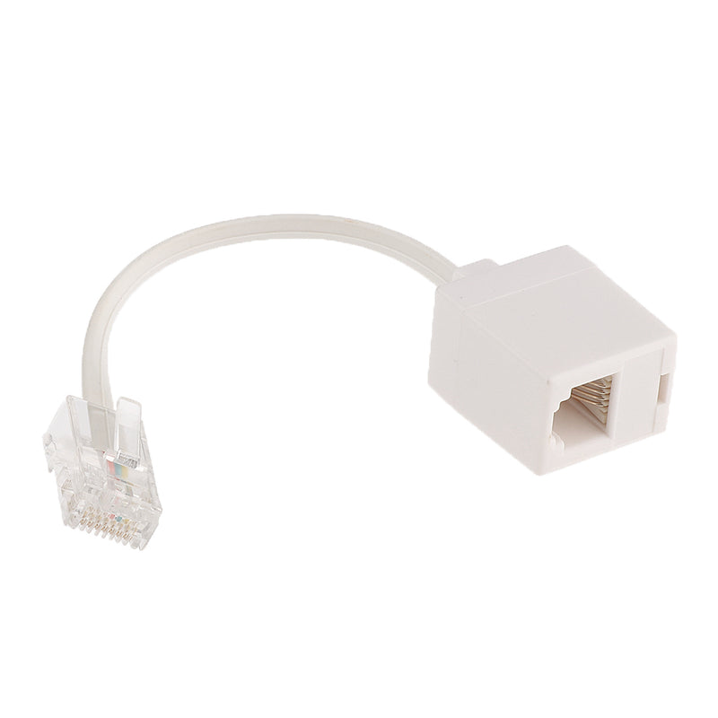 1 Piece Telephone Phone Extension Cord Landline Flash Cable Line Jack RJ45 to RJ11, 245mm