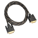 DVI-D Male to Male Dual Link Extension Cable Digital Monitor Projector Line for CRT Displays Black 1m