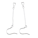 A Pair Of 925 Sterling Silver Ear Clip Earwires Earring Findings Accessories