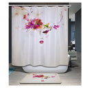 Women Girls Bedroom Decor Home Hotel Shower Room Decor Fashionable Floral Print Charms Shower Curtain With 12 Hooks