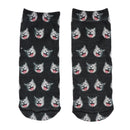 Pair of Cute 3D Cat Print Socks 3D Ankle Socks for Women