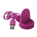USB Powered Charger Cradle Charge Dock Adapter For Samsung Gear S3 Classic / S3 Frontier Smart Watch Purple
