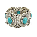 Tibetan style Tibet Silver Turquoise Bangle Women Men Bracelet Jewelry