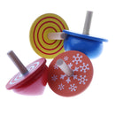 Pack Of 4 Handmade Painted Wooden Assorted Shapes Spinning Tops Educational Toy