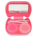 Cute Portable Cat Design Contact Lens Holder Case Cover Protector Organiser Box Rose Red