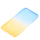 Gradual Colorful Case Gradient Change Color Phone Lightweight Cover Translucent Shock Absorbing Flexible TPU for iPhone 6 6S 4.7 Inch Blue and Yellow