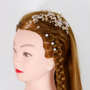 Handmade Crystal Pearl Bridal Hair Comb Flower Hair Accessories for Wedding
