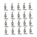 20 Pieces Wholesale Mini Biology Science Microscope Pendant Beads Crafts Party Club Costume Jewelry Findings