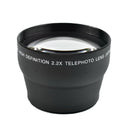 58mm 2.2X Magnification Telephoto Tele Converter Lens with Caps for Camera