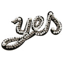 Sew on Rhinestone Patches Beaded ''yes'' Design Sticker Stickers Embroidery Motif Applique Garment Kids Women DIY Clothes Badge