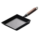 Non-stick Cast Iron Rectangle Induction Pancake Oven Safe Frying Pan,Black
