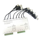 8CH Passive Video Balun CCTV Via Twisted Pairs BNC Male RJ45 Silver