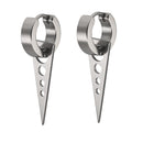 1 Pair Round Earrings Circle Round Earrings For Men Women Stainless Triangle Charm Pendants Earrings Punk Rock Styles Earrings