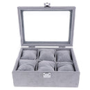 Bracelet Watch Organizer Velvet Jewelry Tray Showcase with Clear Viewing Lid